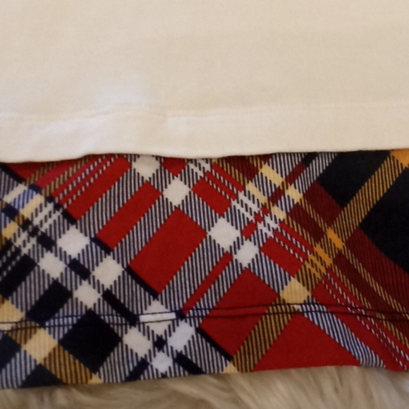 Ali Miles Cowl Neck Tunic with Plaid Trim - Picture 14 of 15